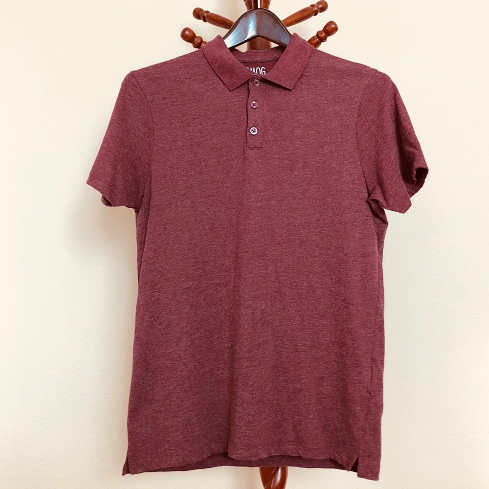 Basic Burgundy Slim-Fit Polo Shirt 👕